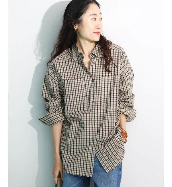  「エンブロイダリー2WAYチェックシャツ」|シャツ・ブラウス|