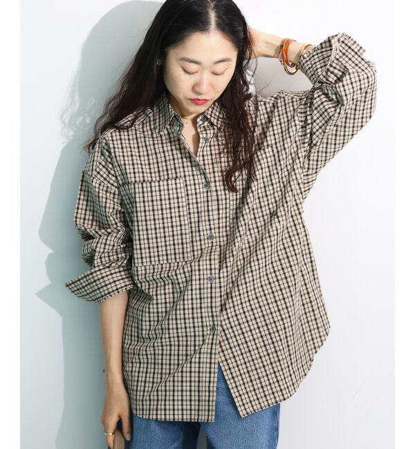  「エンブロイダリー2WAYチェックシャツ」|シャツ・ブラウス|