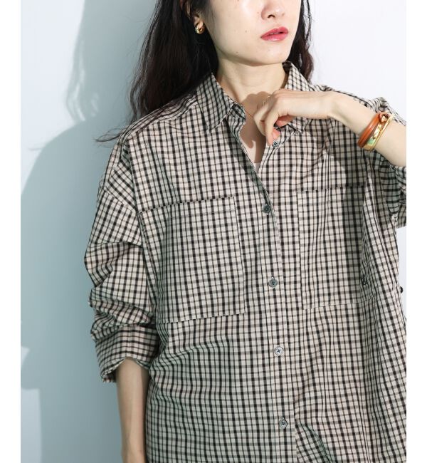  「エンブロイダリー2WAYチェックシャツ」|シャツ・ブラウス|