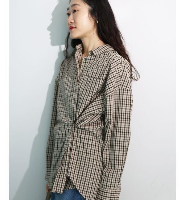  「エンブロイダリー2WAYチェックシャツ」|シャツ・ブラウス|