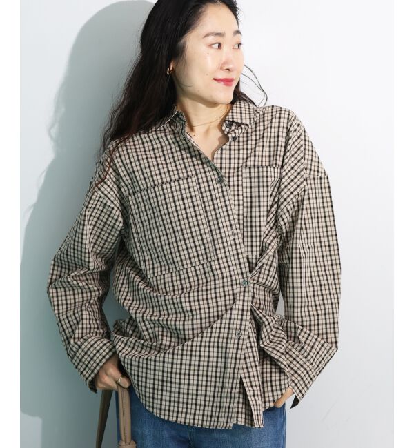  「エンブロイダリー2WAYチェックシャツ」|シャツ・ブラウス|