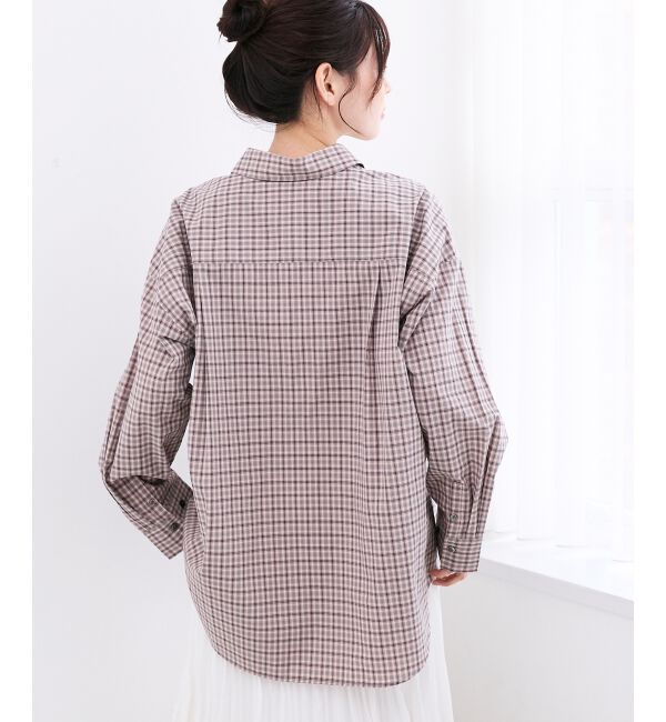  「エンブロイダリー2WAYチェックシャツ」|シャツ・ブラウス|