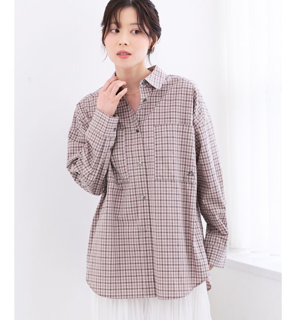  「エンブロイダリー2WAYチェックシャツ」|シャツ・ブラウス|