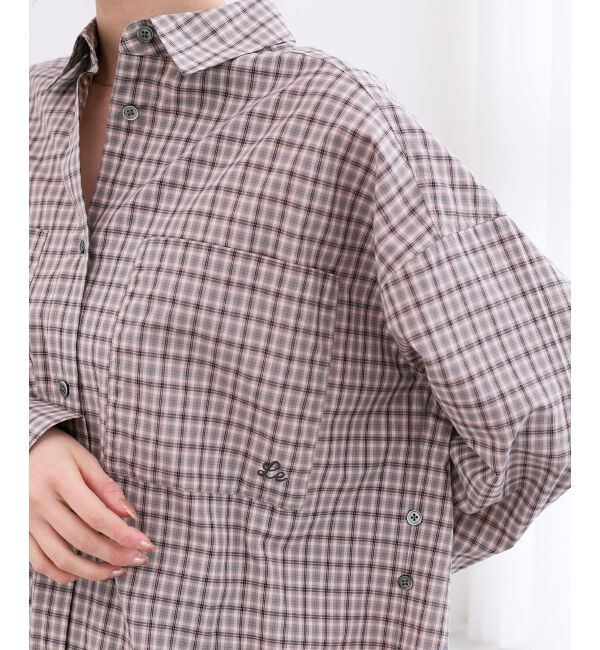  「エンブロイダリー2WAYチェックシャツ」|シャツ・ブラウス|
