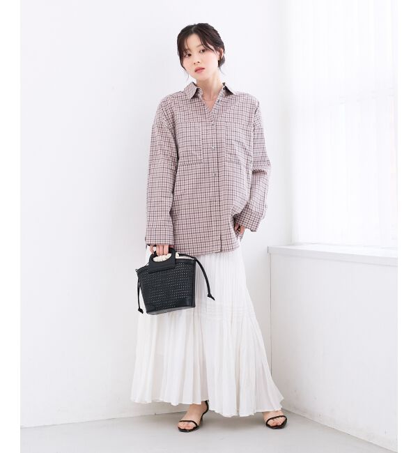  「エンブロイダリー2WAYチェックシャツ」|シャツ・ブラウス|