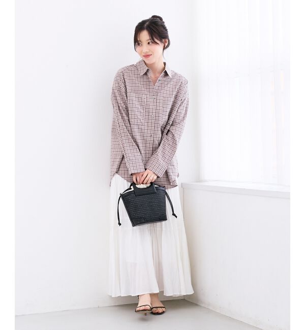  「エンブロイダリー2WAYチェックシャツ」|シャツ・ブラウス|