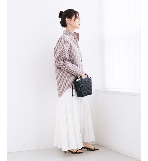  「エンブロイダリー2WAYチェックシャツ」|シャツ・ブラウス|