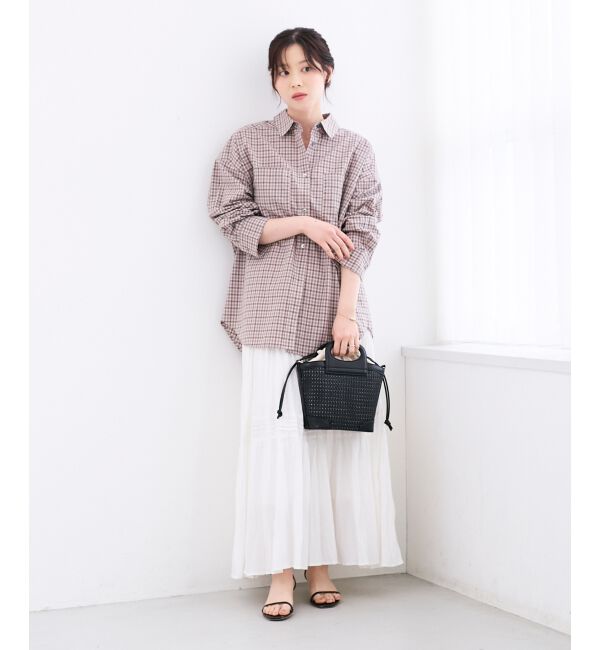  「エンブロイダリー2WAYチェックシャツ」|シャツ・ブラウス|