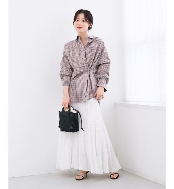  「エンブロイダリー2WAYチェックシャツ」|シャツ・ブラウス|