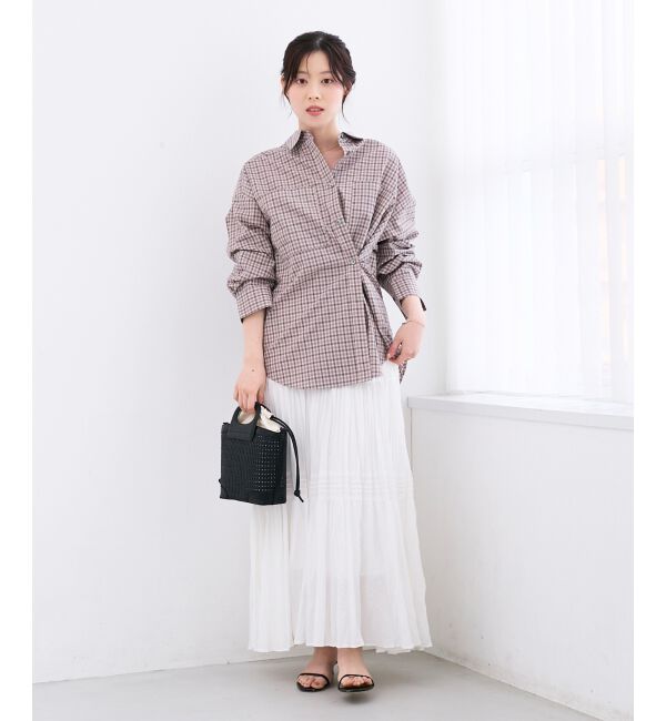  「エンブロイダリー2WAYチェックシャツ」|シャツ・ブラウス|