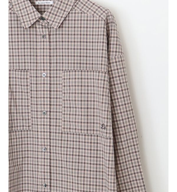  「エンブロイダリー2WAYチェックシャツ」|シャツ・ブラウス|