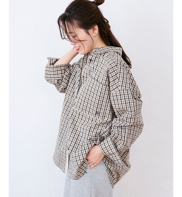  「エンブロイダリー2WAYチェックシャツ」|シャツ・ブラウス|