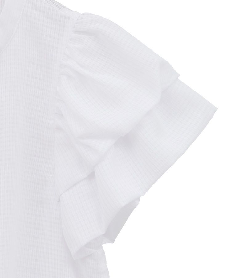 earth music&ecology「ミニチェックバルーンスリーブブラウス」|シャツ・ブラウス|