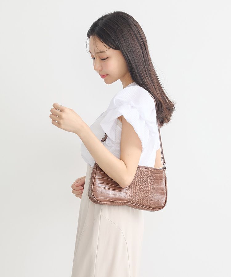 earth music&ecology「ミニチェックバルーンスリーブブラウス」|シャツ・ブラウス|