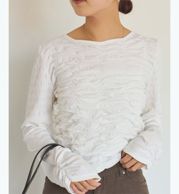 titivate「ロングスリーブシャーリングトップス」|Tシャツ・カットソー|