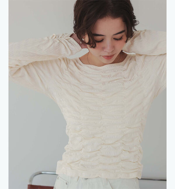 titivate「ロングスリーブシャーリングトップス」|Tシャツ・カットソー|