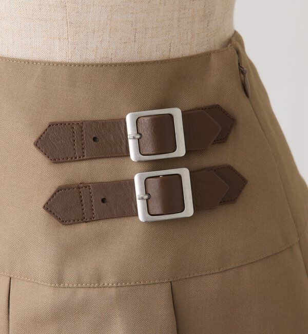  「サイドベルトプリーツスカート」|スカート|