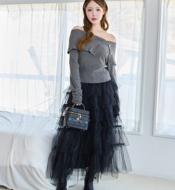  「オフショルラメニット」|ニット・セーター|