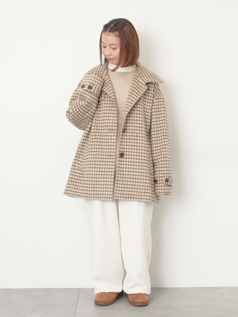 Samansa Mos2「【M/Lサイズ】裾絞りタックパンツ」|その他|