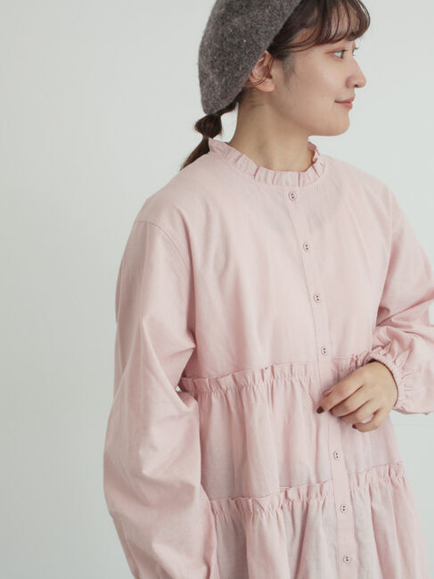 Samansa Mos2「柄アソートティアードフリルチュニック」|シャツ・ブラウス|