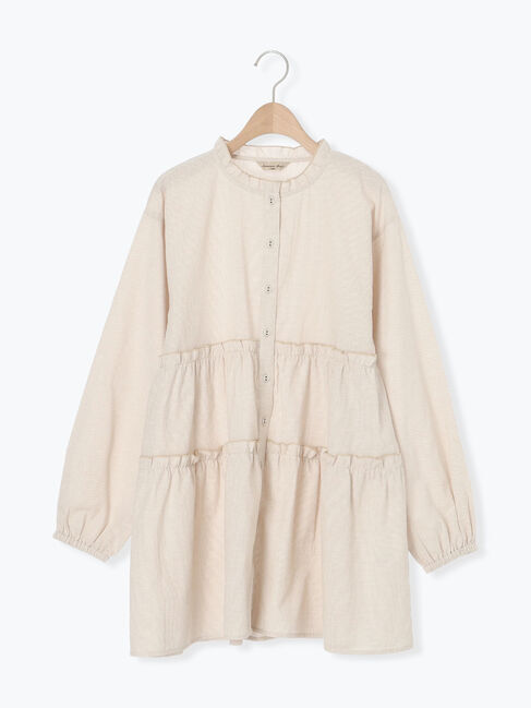 Samansa Mos2「柄アソートティアードフリルチュニック」|シャツ・ブラウス|