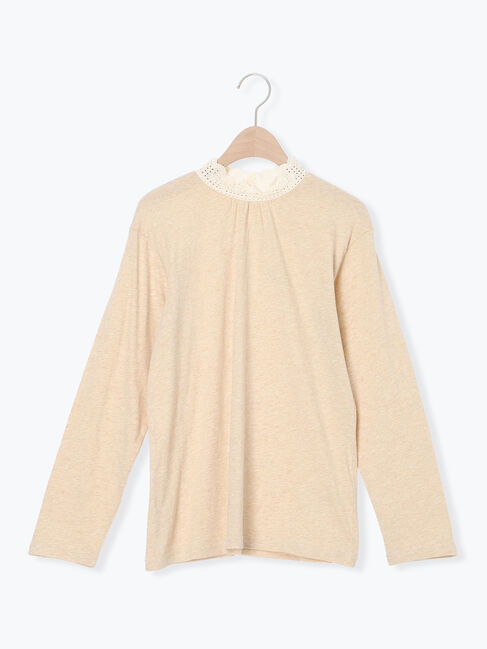 Samansa Mos2「【保温加工】衿レーススタンドネックインナー」|Tシャツ・カットソー|