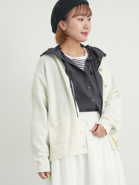 Samansa Mos2「花刺繍入りカーディガン」|カーディガン|