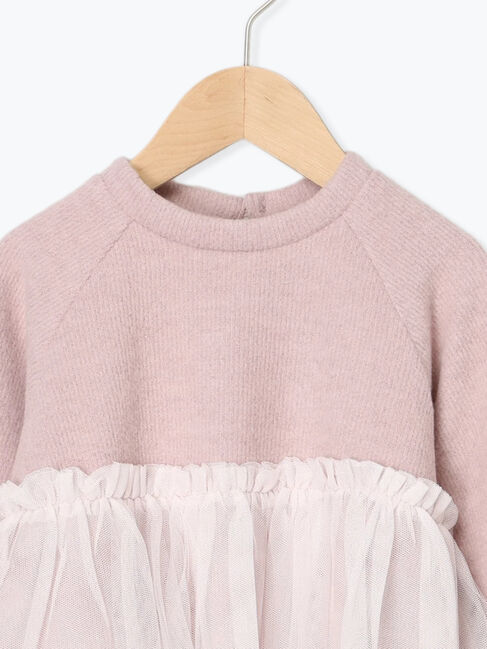 Samansa Mos2 Lagom「チュールドッキングニットソーワンピース」|ワンピース|