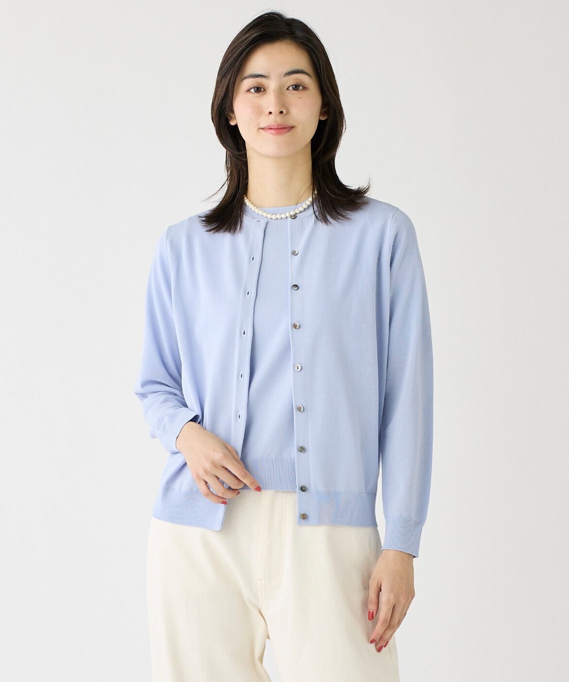 DAY by DAY it&rsquo;s international「カラーニットアンサンブル《SMART ICE》」|カーディガン|サックス3