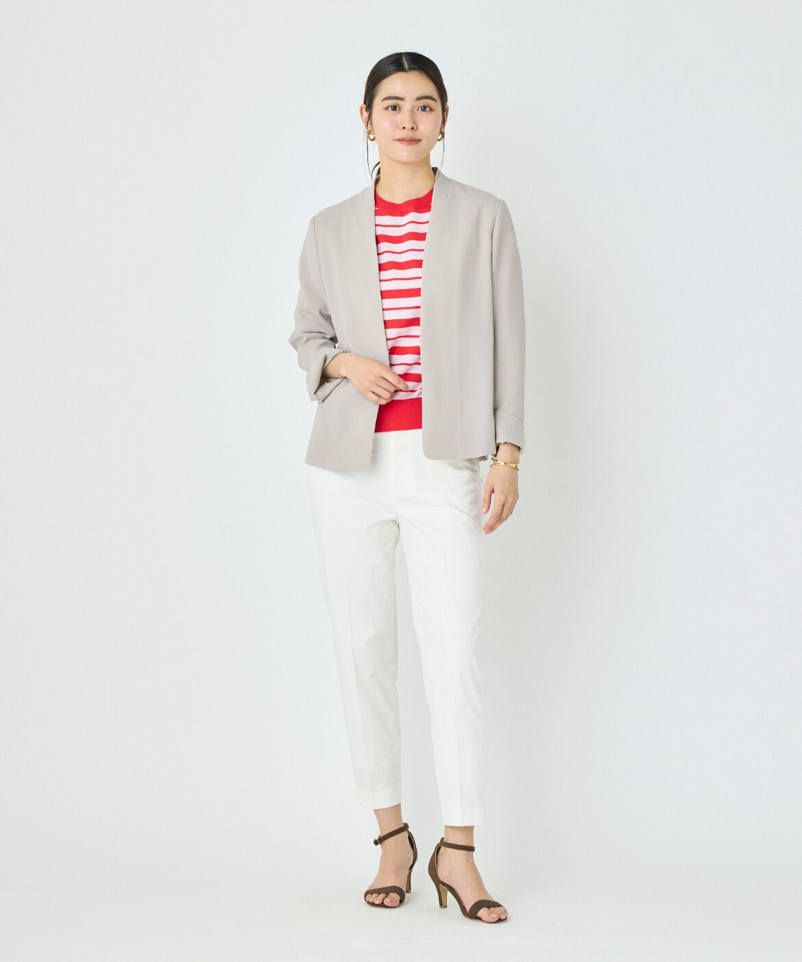 DAY by DAY it&rsquo;s international「バックサテンノーカラージャケット」|ノーカラージャケット|