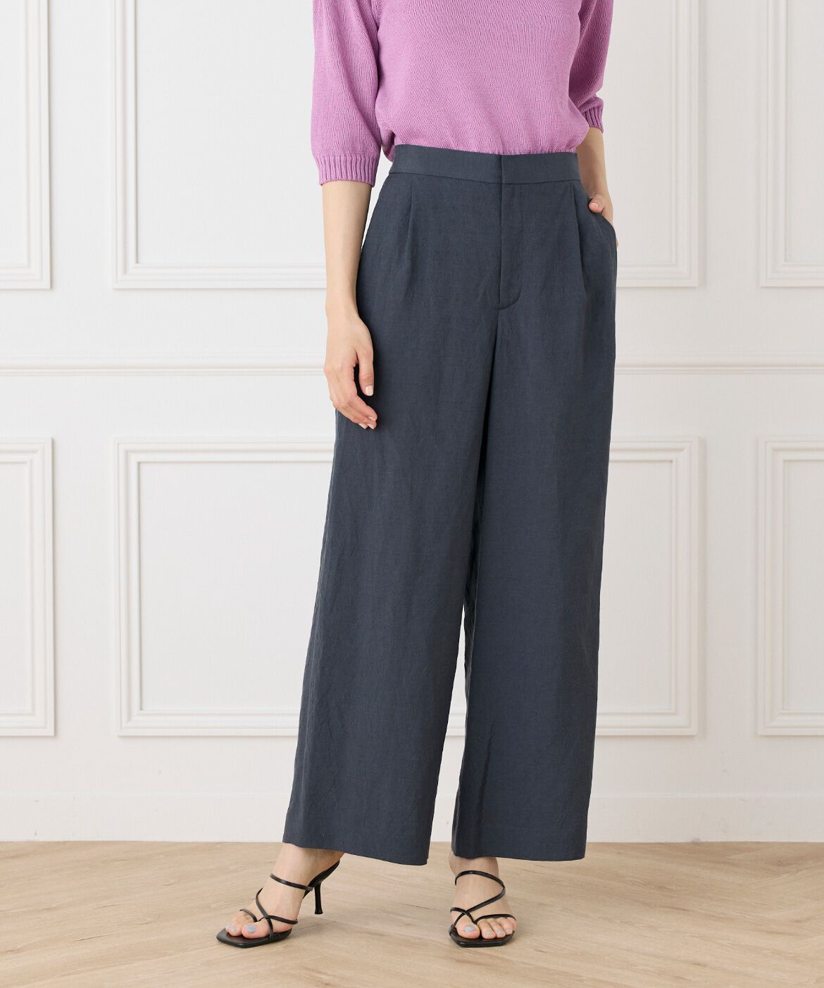 DAY by DAY it&rsquo;s international「テンセルリネンセミワイドパンツ」|スラックス|