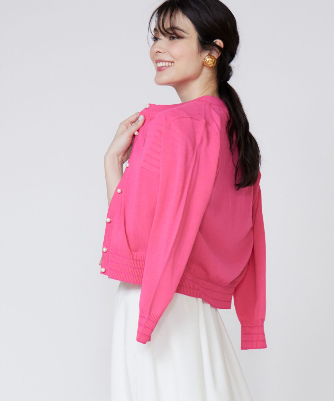 Maglie le cassetto「LOVER UVカーディガン」|カーディガン|ピンク1
