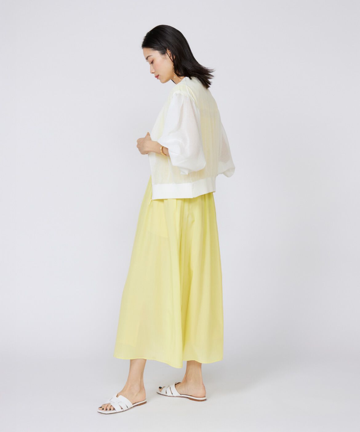 INED「《大きいサイズ》タックワンピース」|ワンピース|