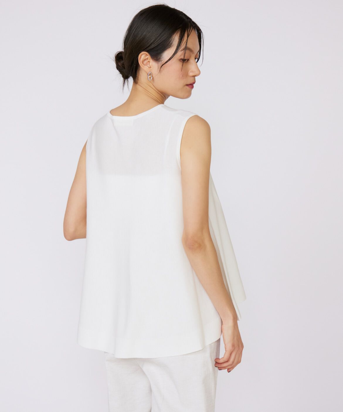 INED「《大きいサイズ》Aラインニットプルオーバー」|ニット・セーター|