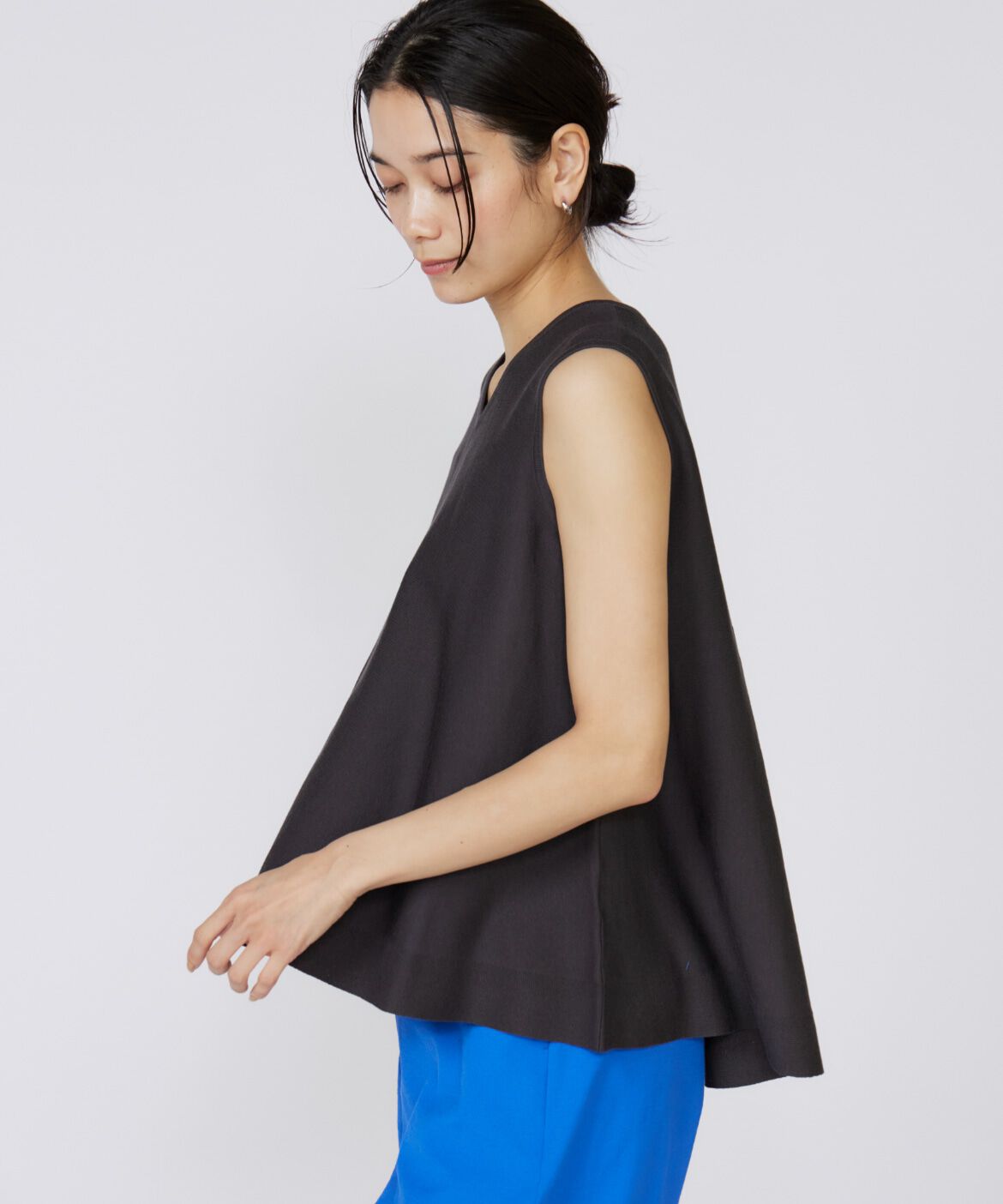 INED「《大きいサイズ》Aラインニットプルオーバー」|ニット・セーター|