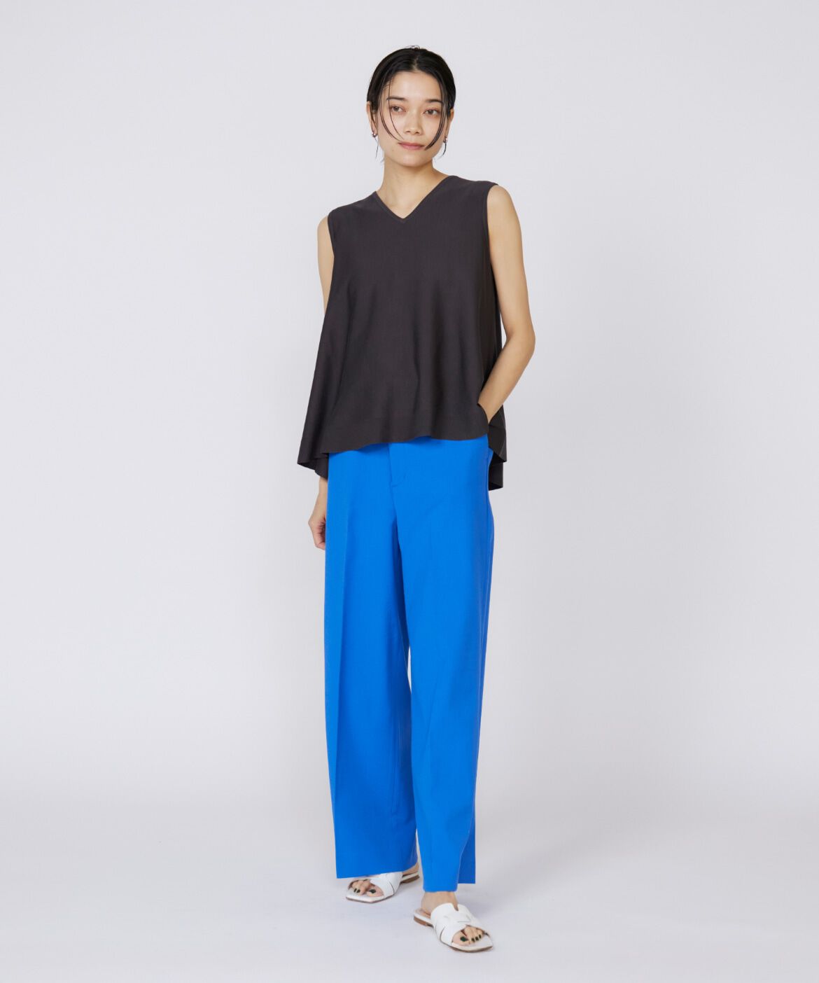 INED「《大きいサイズ》Aラインニットプルオーバー」|ニット・セーター|