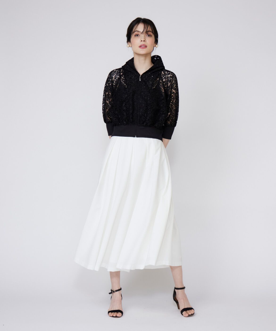Maglie le cassetto「《大きいサイズ》レースパーカー」|パーカー|