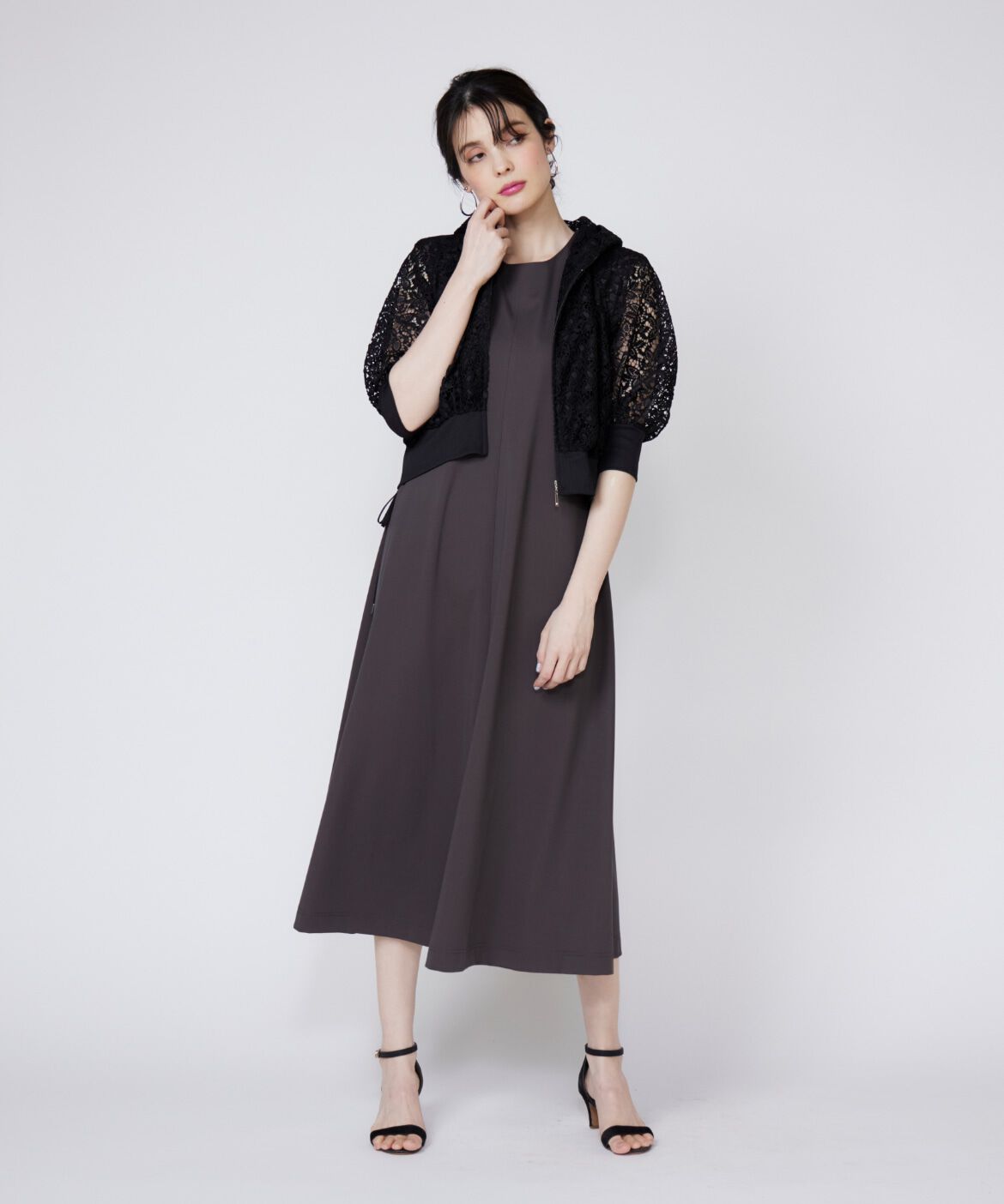 Maglie le cassetto「《大きいサイズ》レースパーカー」|パーカー|