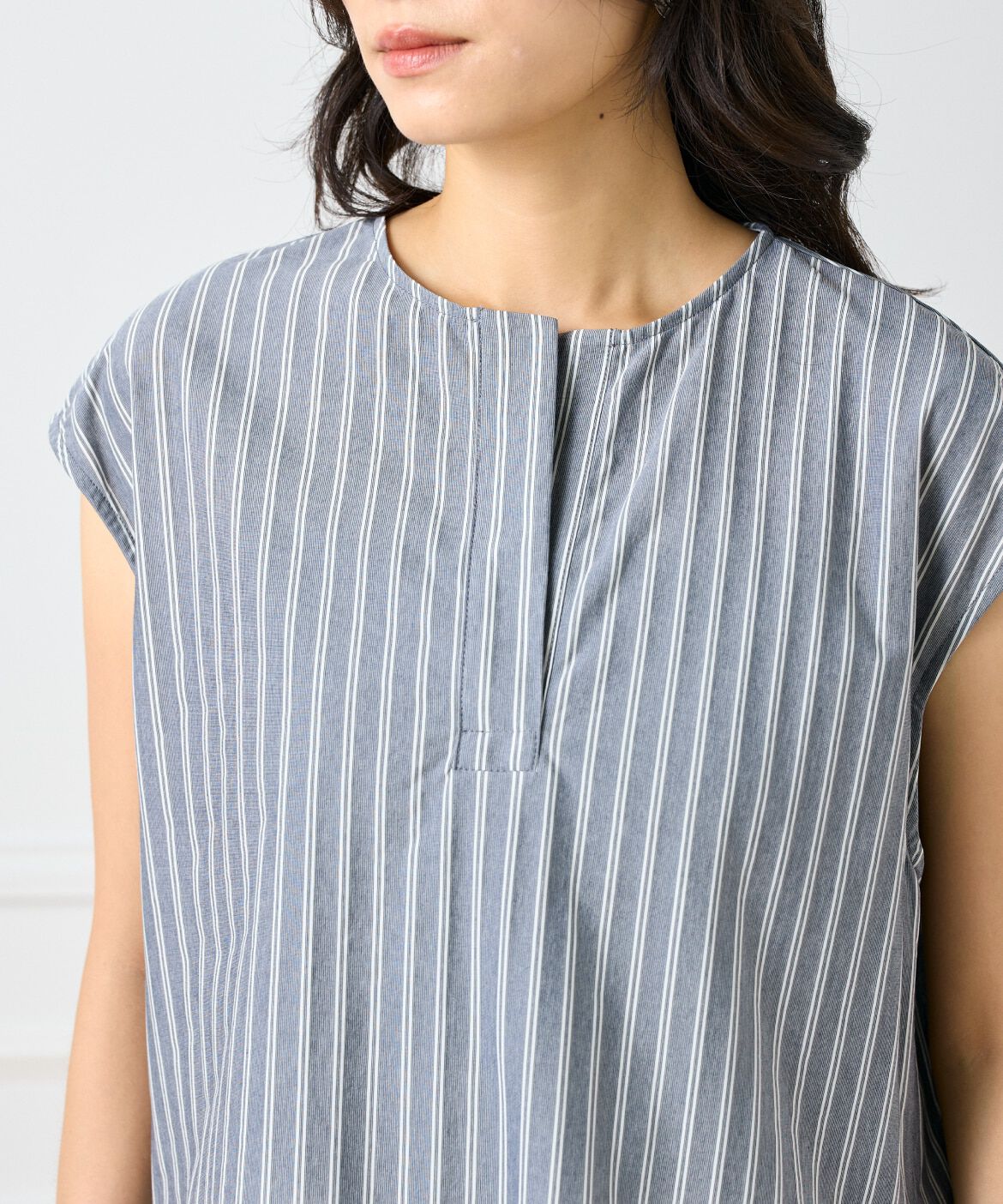 INED「ストライプスキッパーデザイントップス」|Tシャツ・カットソー|