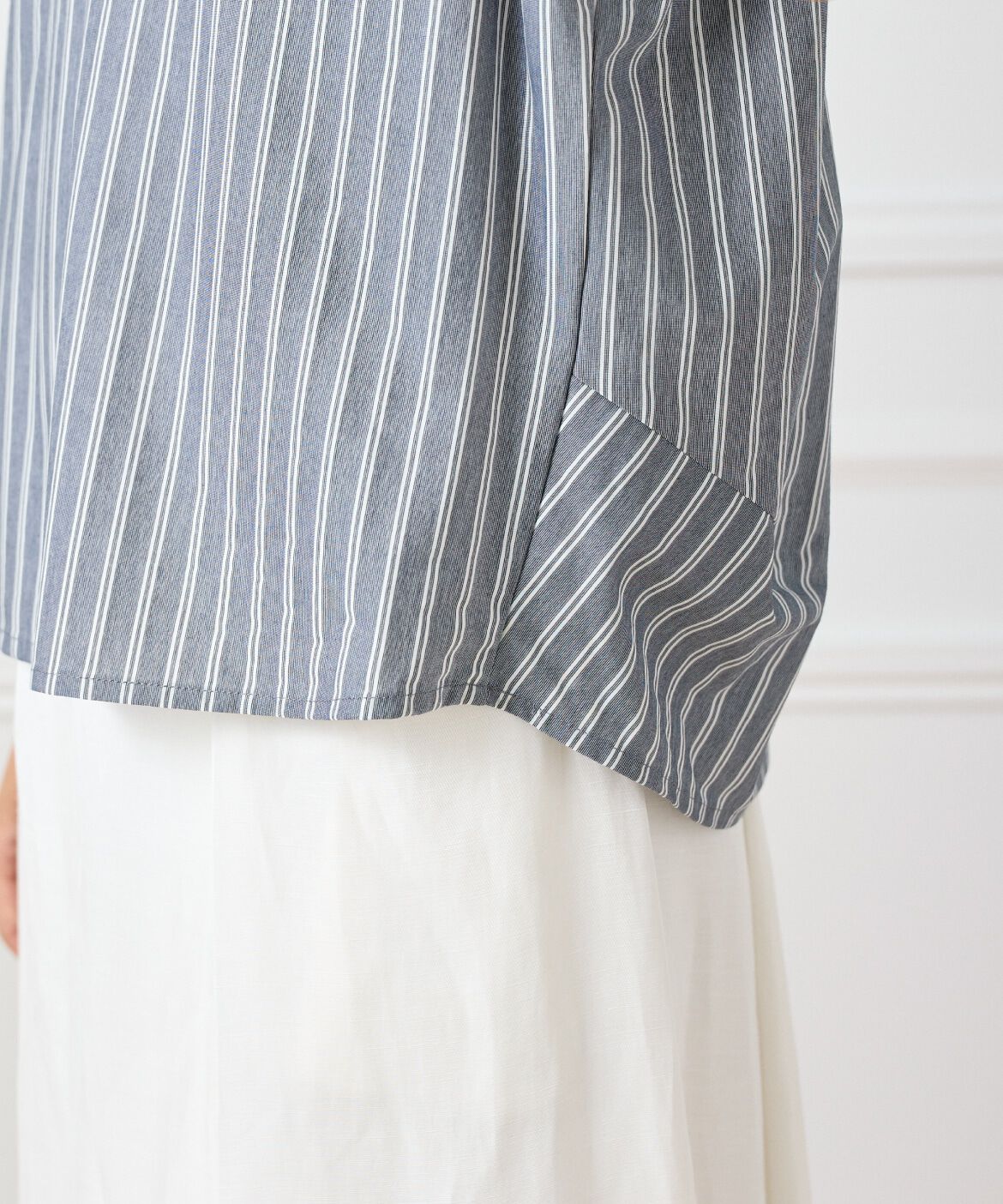 INED「ストライプスキッパーデザイントップス」|Tシャツ・カットソー|