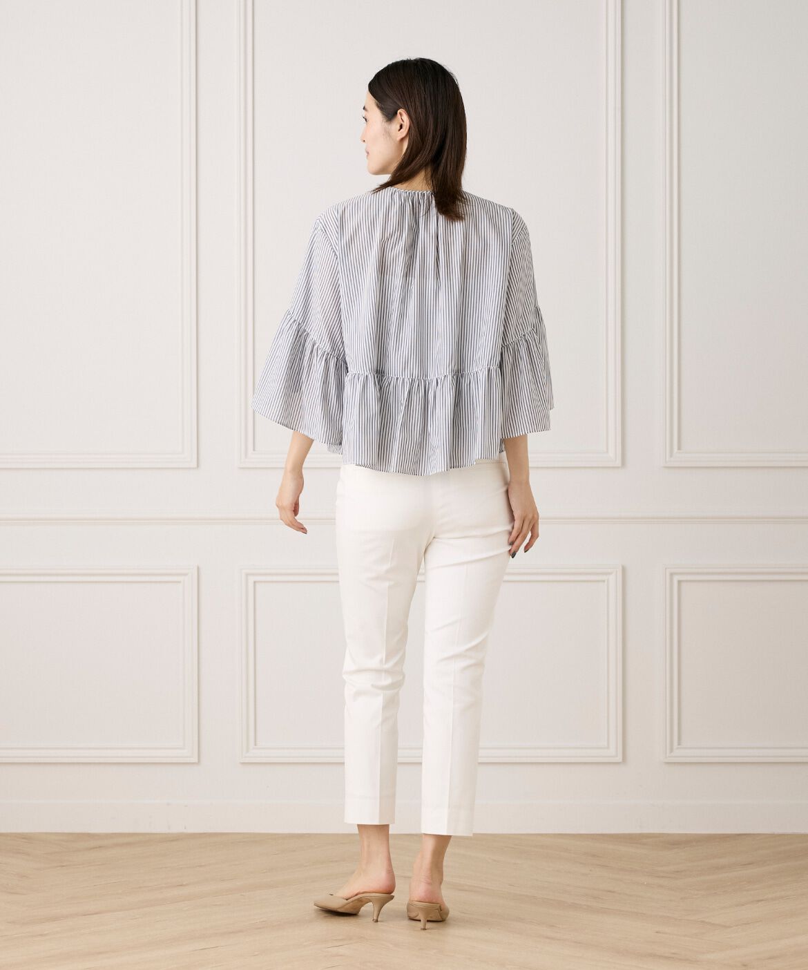 7-IDconcept.「《大きいサイズ》《WEB限定カラー》ティアードフリルブラウス」|シャツ・ブラウス|