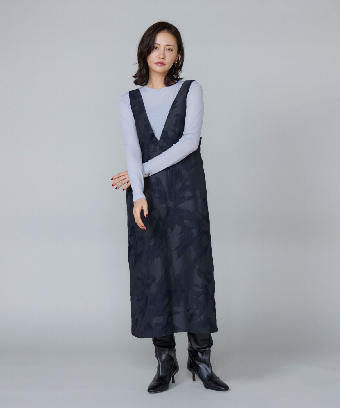 Le Souk「ジャカードジャンパードレス」|ワンピース|