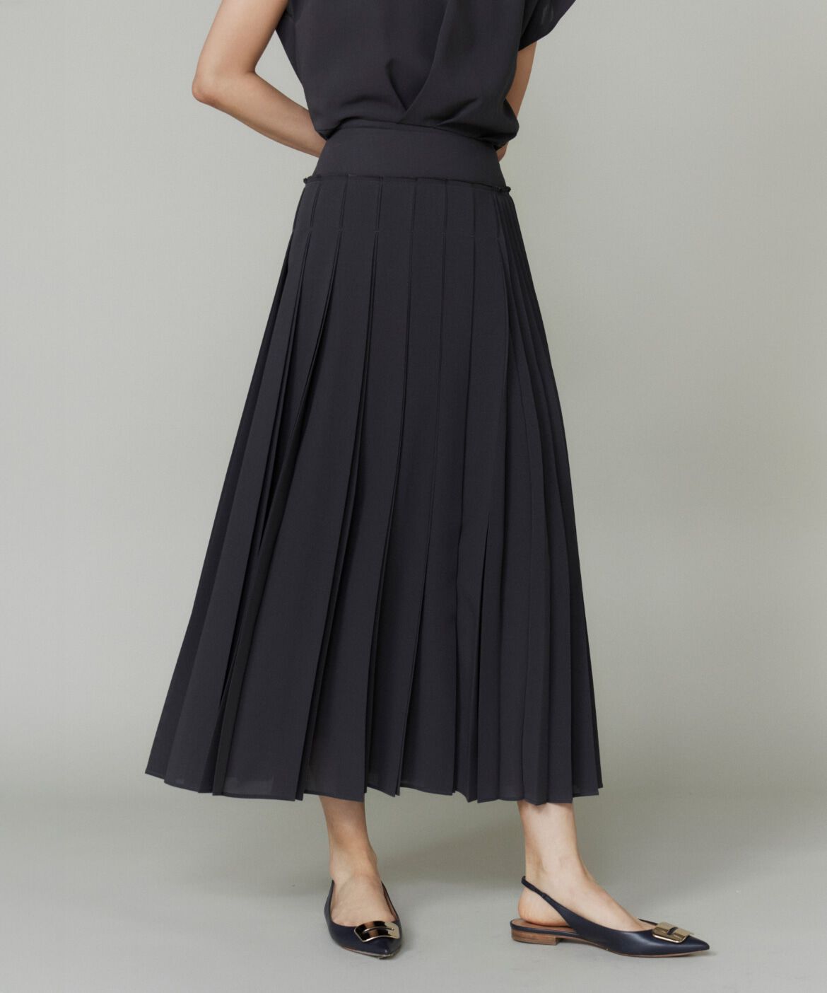 la veille by SUPERIOR CLOSET「アシンメトリープリーツスカート　」|スカート|