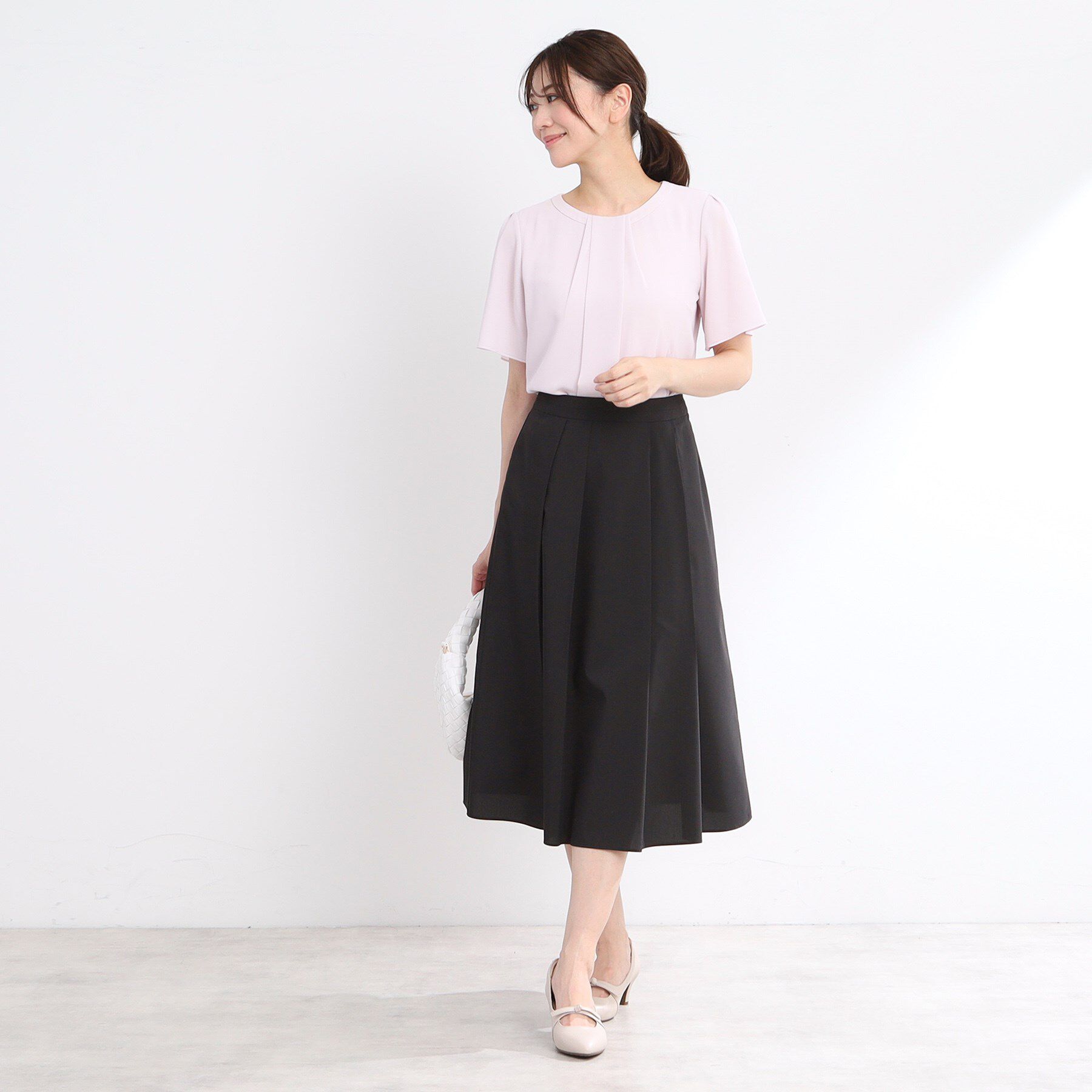 Reflect「【UVカット／接触冷感／マシンウォッシュ可能】タックデザインブラウス」|シャツ・ブラウス|