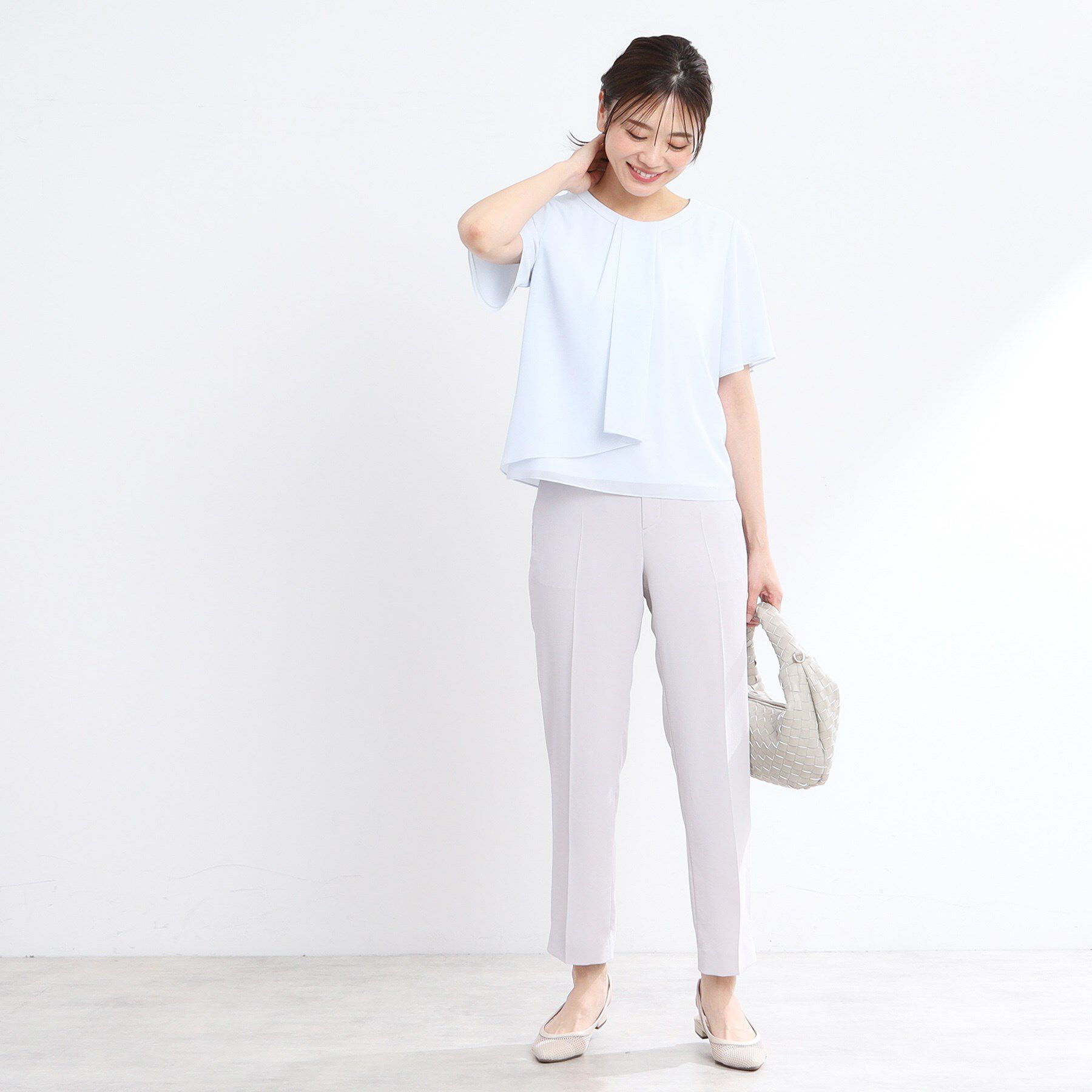 Reflect「【UVカット／接触冷感／マシンウォッシュ可能】タックデザインブラウス」|シャツ・ブラウス|