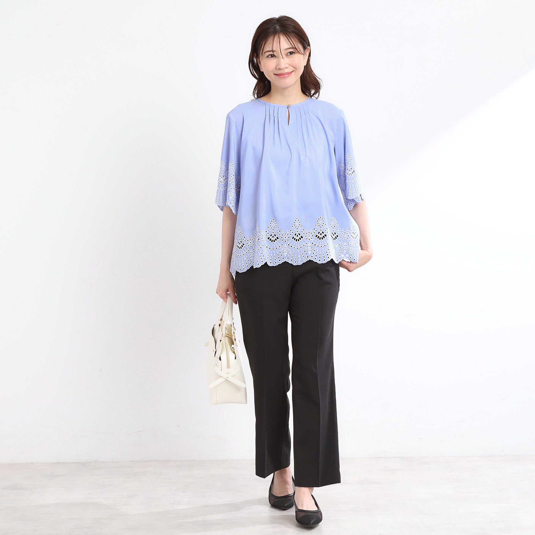 Reflect「【洗える／シワになりにくい】エンブロイダリーブラウス」|シャツ・ブラウス|