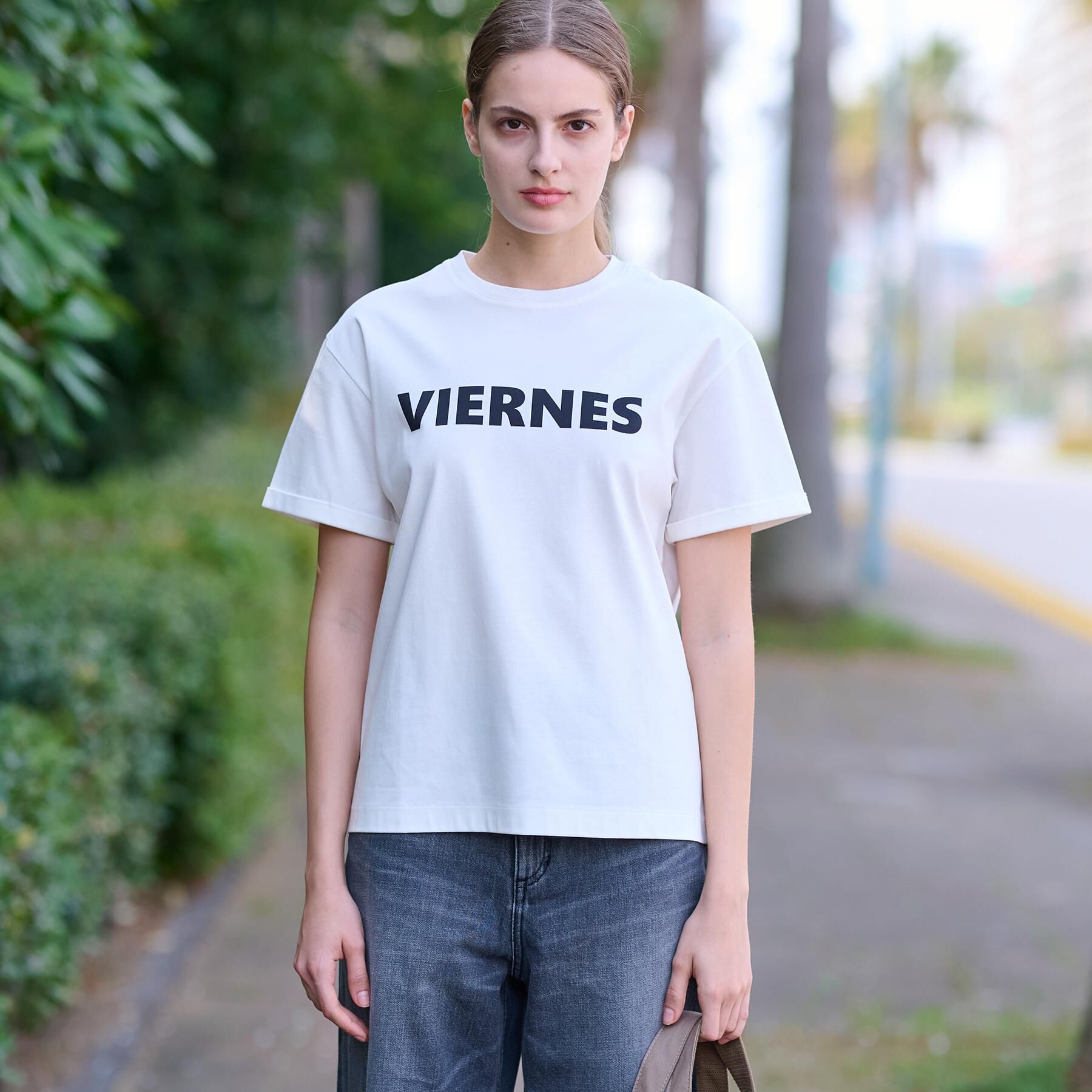 DRESSTERIOR「【接触冷感/抗菌防臭/消臭】アイスクリアコットン VIERNESロゴT」|Tシャツ・カットソー|