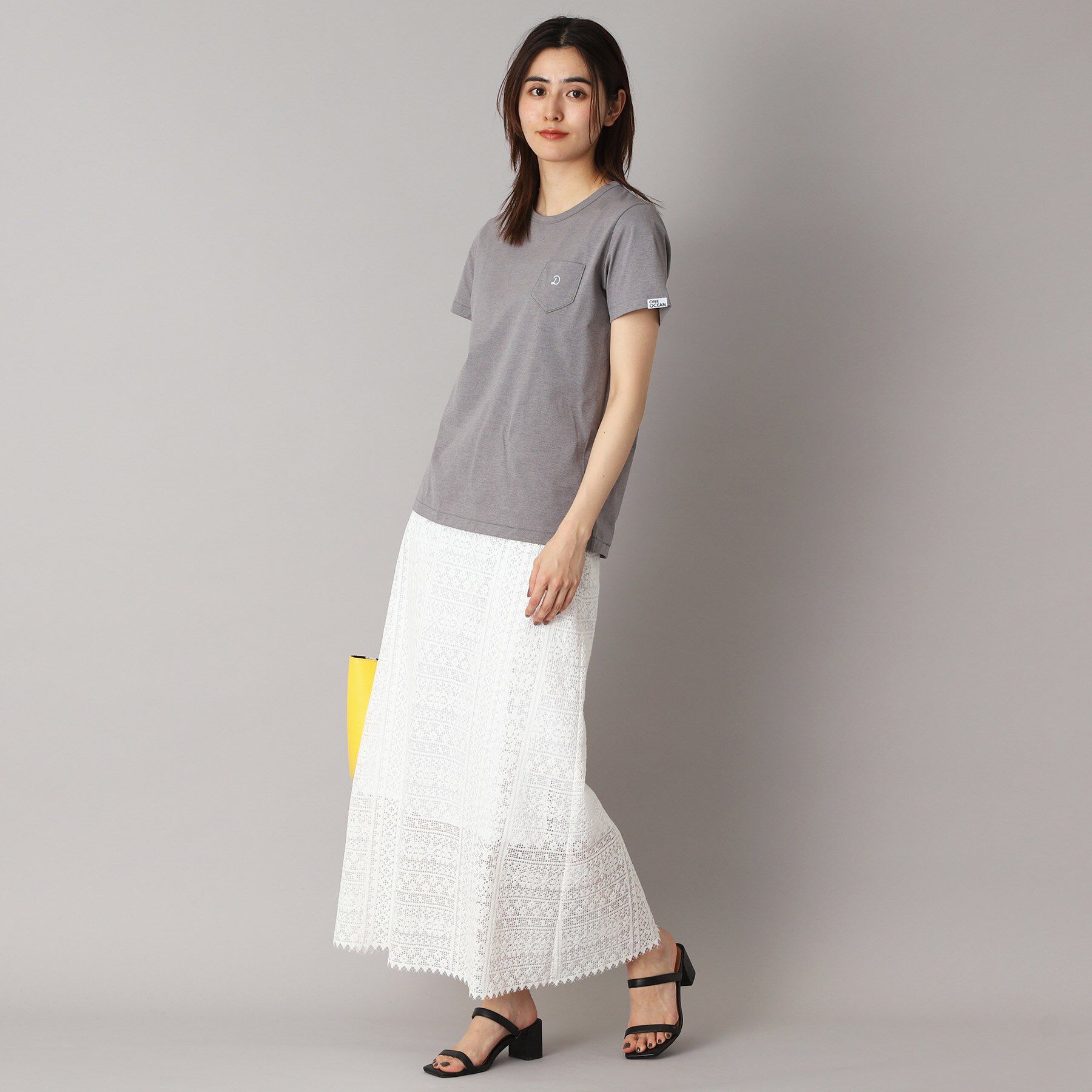 DRESSTERIOR「【後ろウエストゴム】オーガニックコットンブレンドレーススカート」|スカート|