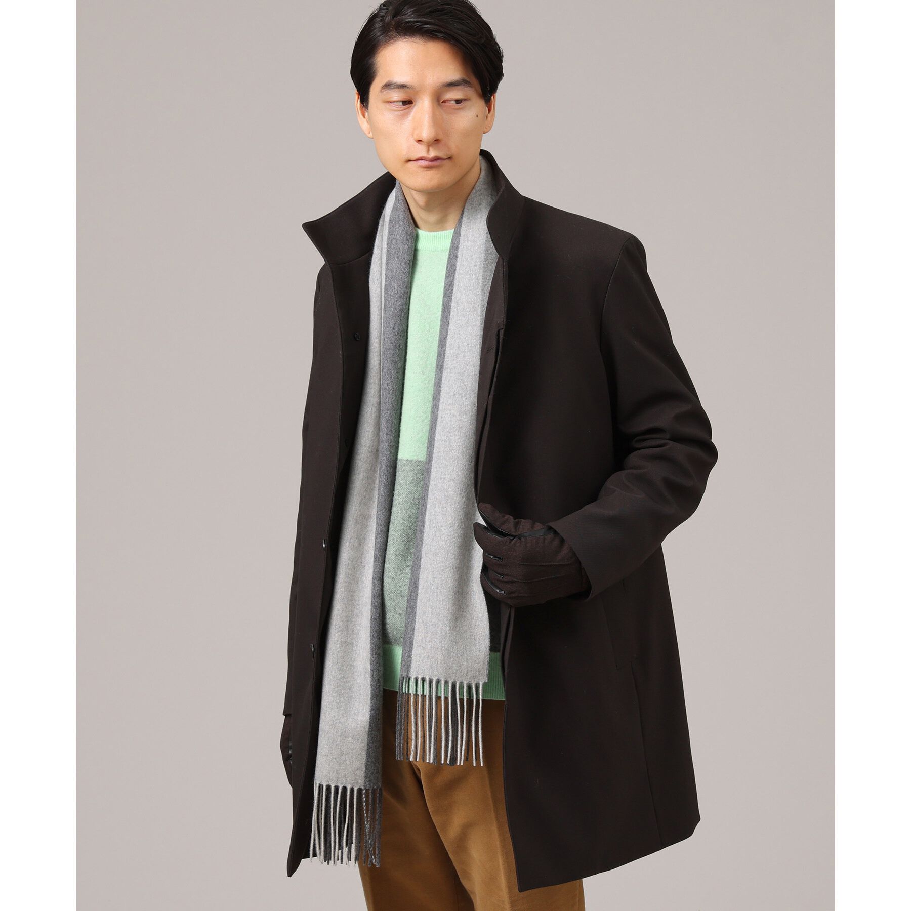 TAKEO KIKUCHI「【カシミヤ100%】パネル カシミヤマフラー」|ストール|
