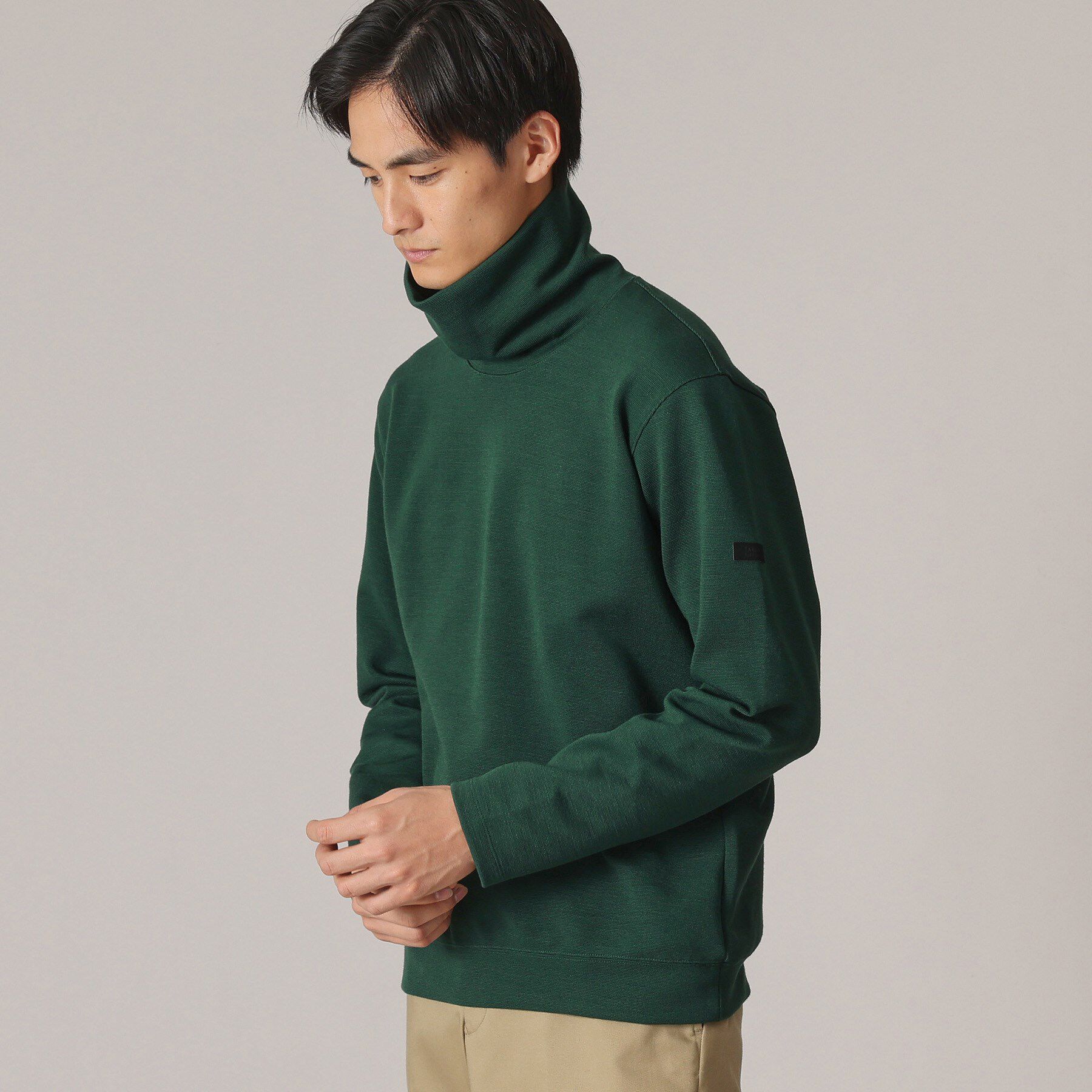TAKEO KIKUCHI「ウールブレンド オフタートルネック カットソー」|Tシャツ・カットソー|グリーン(024)